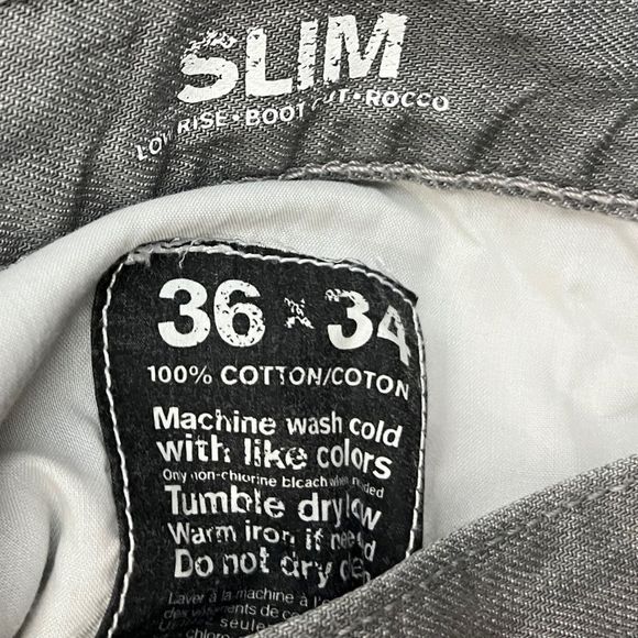 Express Jeans Mens Slim Low Rise Boot Cut 36x34 - Picture 11 of 12